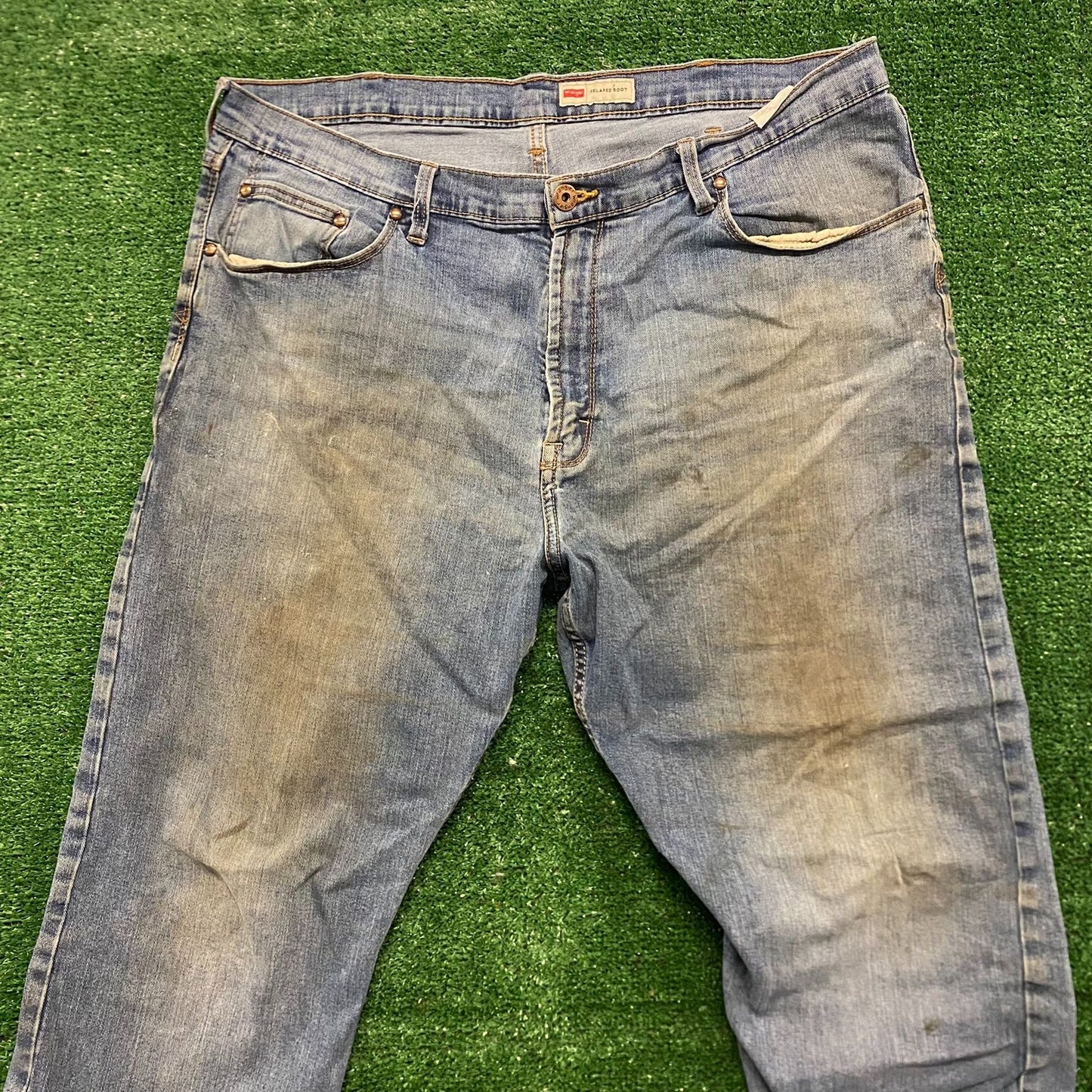 Wrangler Vintage Relaxed Boot Cut Denim Jeans Pants