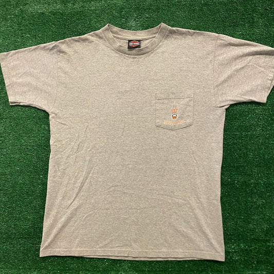 Daytona Harley Davidson Flames Vintage Biker T-Shirt