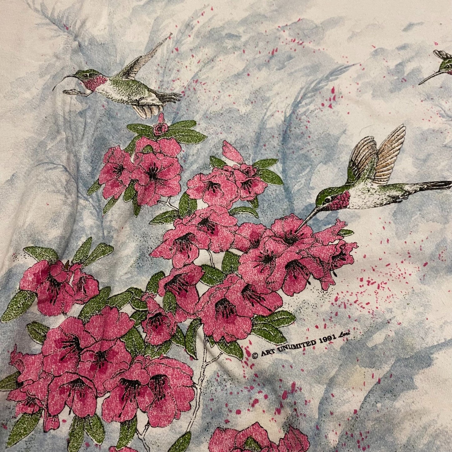 Birds Floral Vintage Polo Shirt