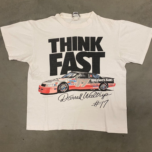 Think Fast Vintage 90s Racing T-Shirt