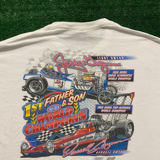 Vintage Y2K Essential NHRA Drag Racing T-Shirt