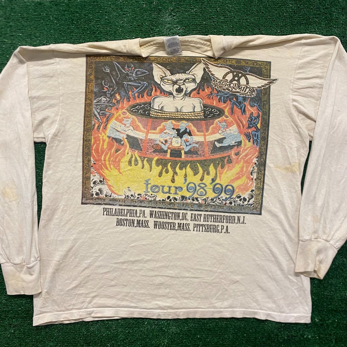 Aerosmith Nine Lives Vintage 90s Band T-Shirt