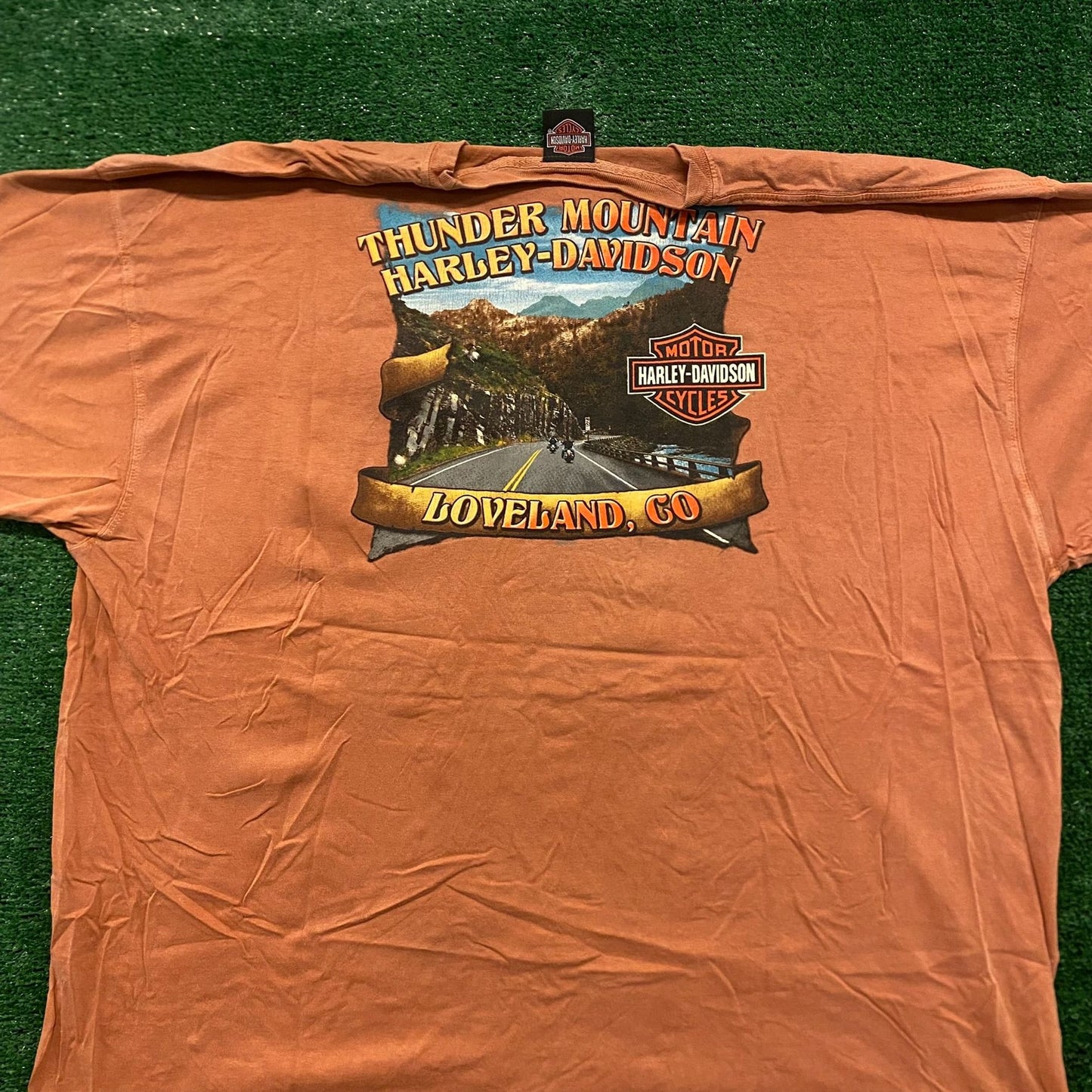 Harley Davidson Thunder Mountain Vintage Moto Biker T-Shirt