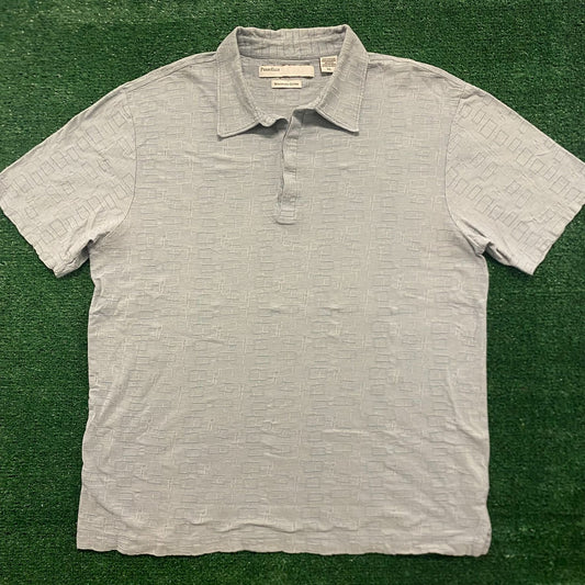 Geometric Squares Vintage Casual Polo Shirt