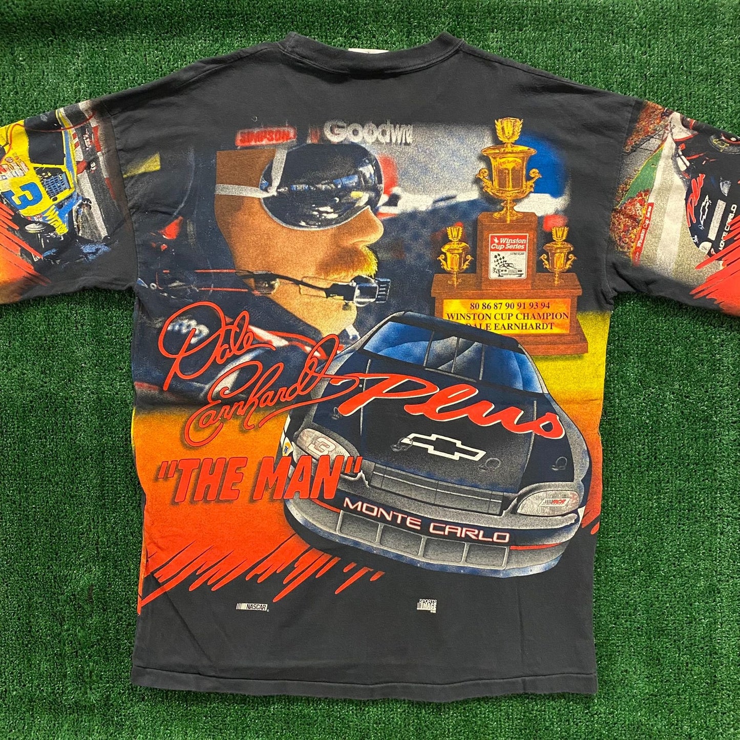 Vintage 90s Dale Earnhardt All Over Print T-Shirt