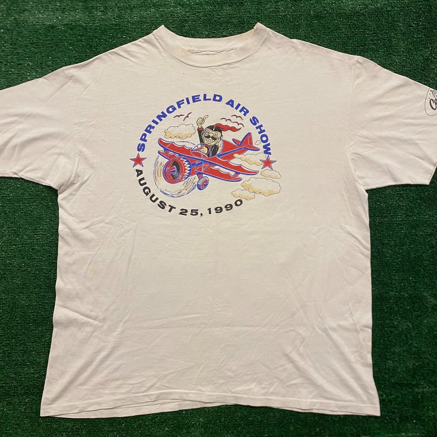Springfield Air Show Plane Vintage 90s Pilot T-Shirt