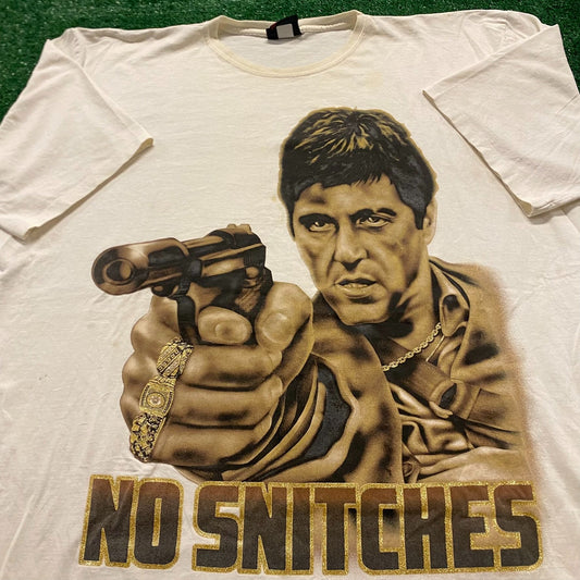 Scarface No Snitches Vintage 90s Movie T-Shirt