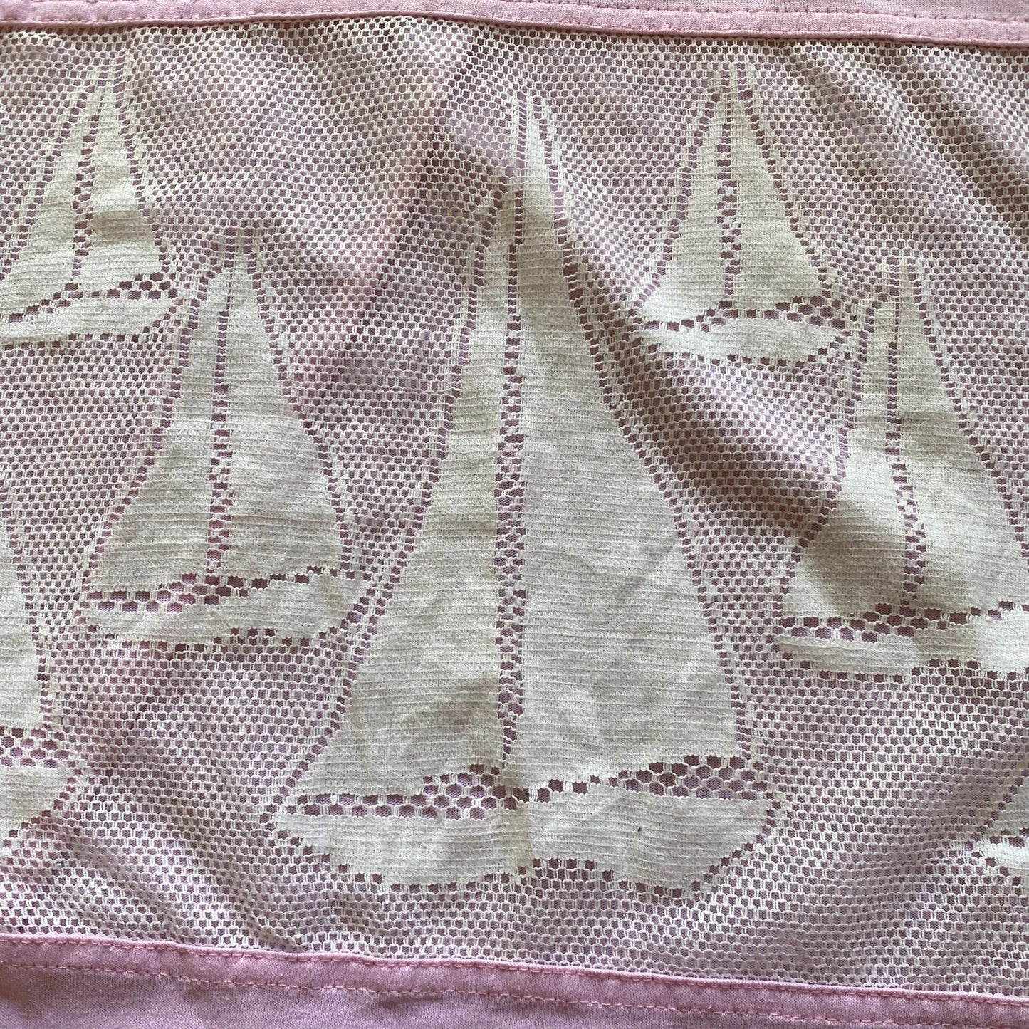 Pink Sailboat Mesh Vintage Tee