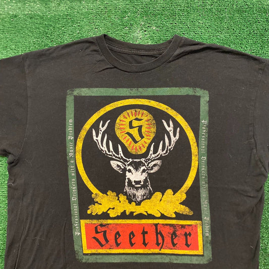 Seether Jagermeister Vintage Metal Band T-Shirt