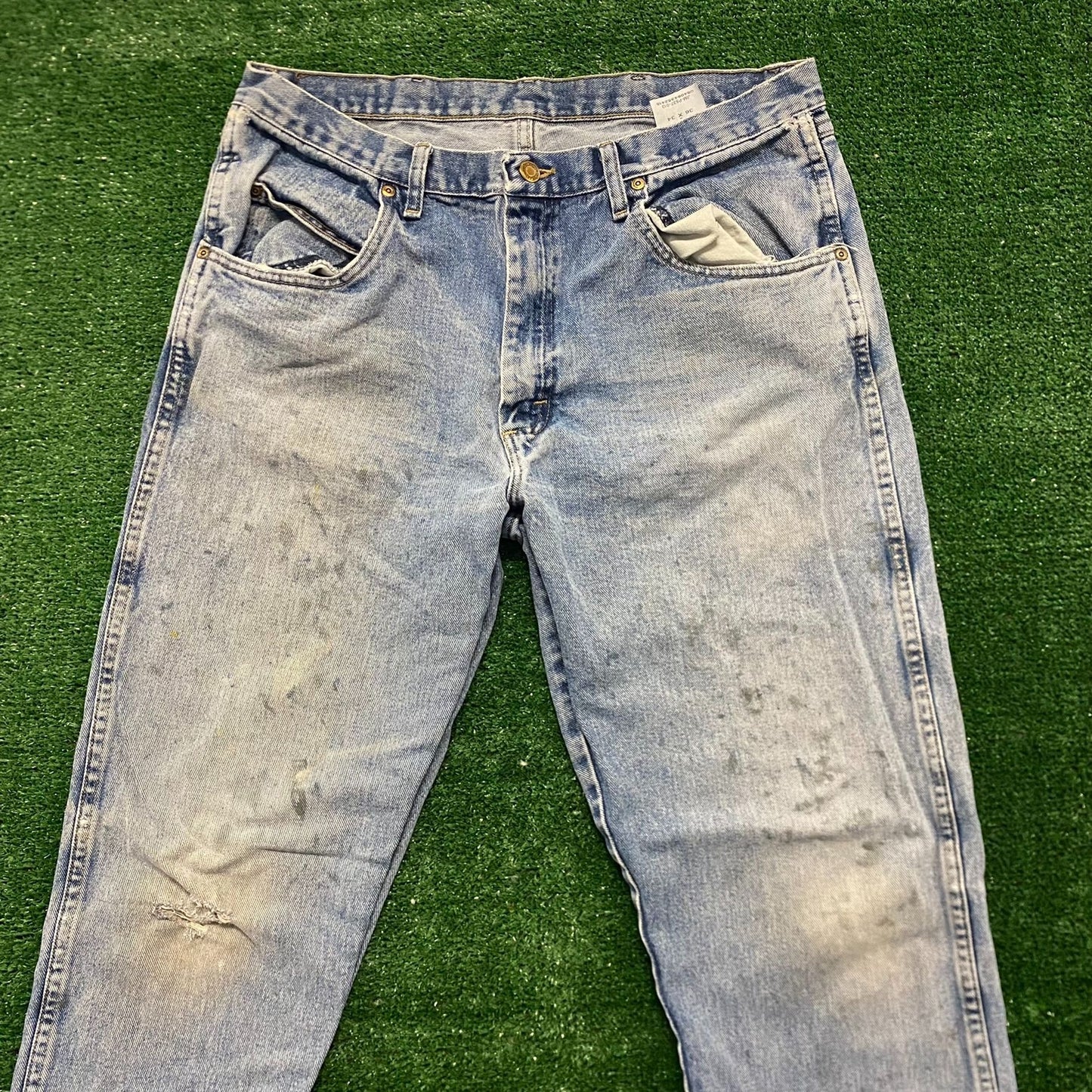 Wrangler Faded Stonewashed Vintage Denim Pants Jeans