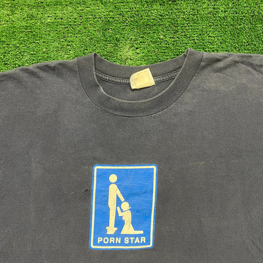 Porn Star Head Vintage 90s Skater Sex T-Shirt