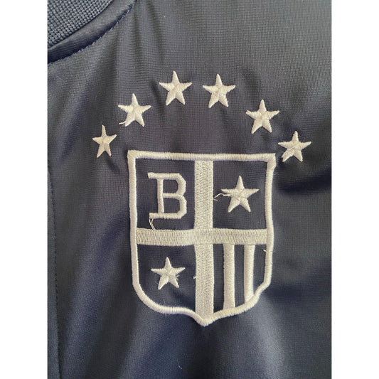 Men's Navy Blue Brazil Soccer Full Zip Athletic Jacket S