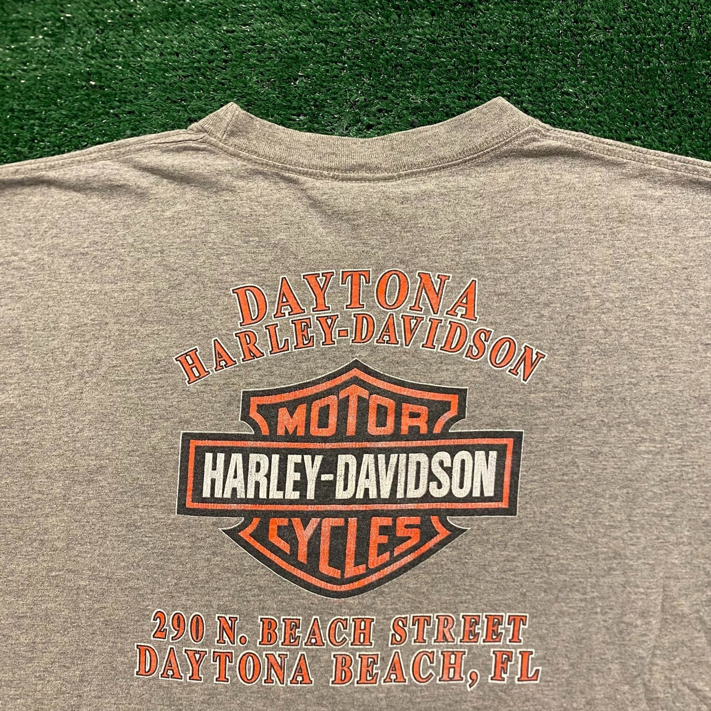 Daytona Harley Davidson Flames Vintage Biker T-Shirt