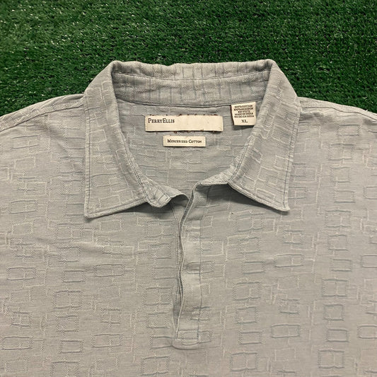 Geometric Squares Vintage Casual Polo Shirt