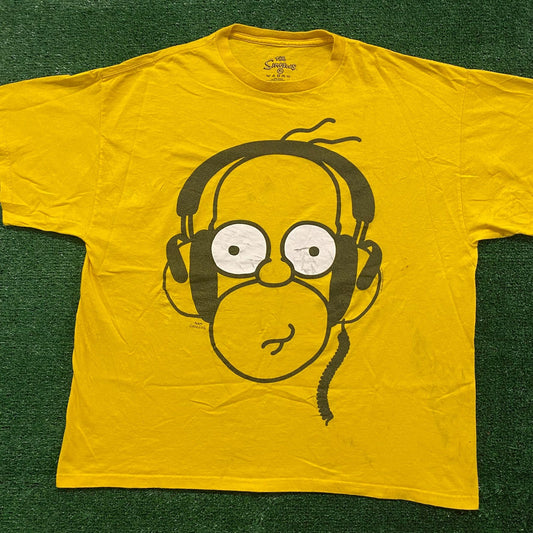 Homer Simpsons Face Vintage Cartoon T-Shirt