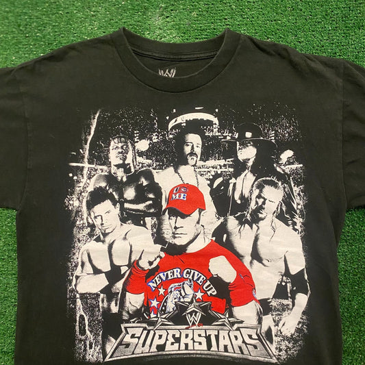 WWE Wrestlers Vintage Grunge Skater T-Shirt