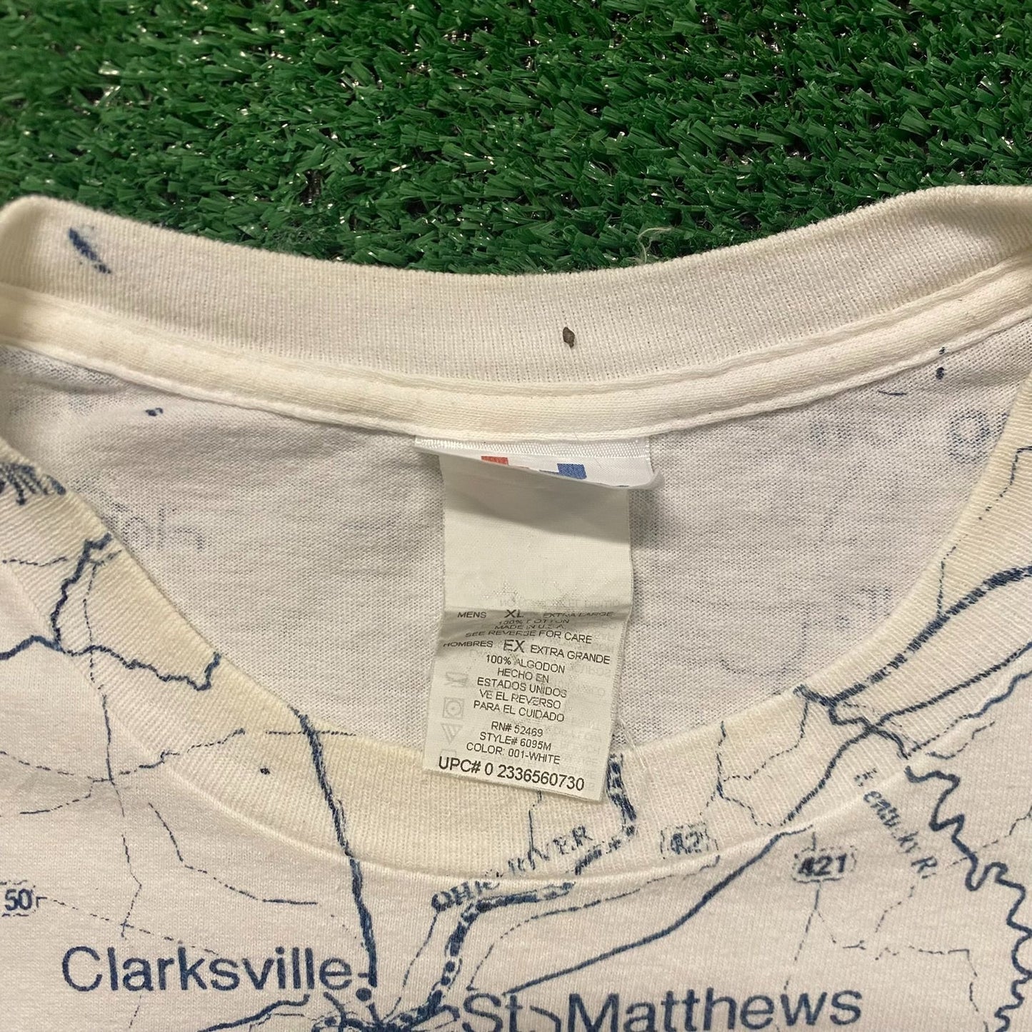 Kentucky Road Map Vintage 90s Grunge T-Shirt