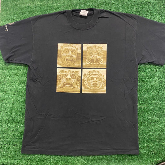 Ancient Tribal Statues Vintage 90s T-Shirt