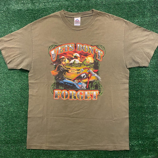 Vietnam Vets Moto Vintage Military Biker T-Shirt