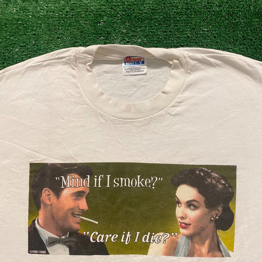 Anti Smoking Vintage 90s Parody Humor T-Shirt
