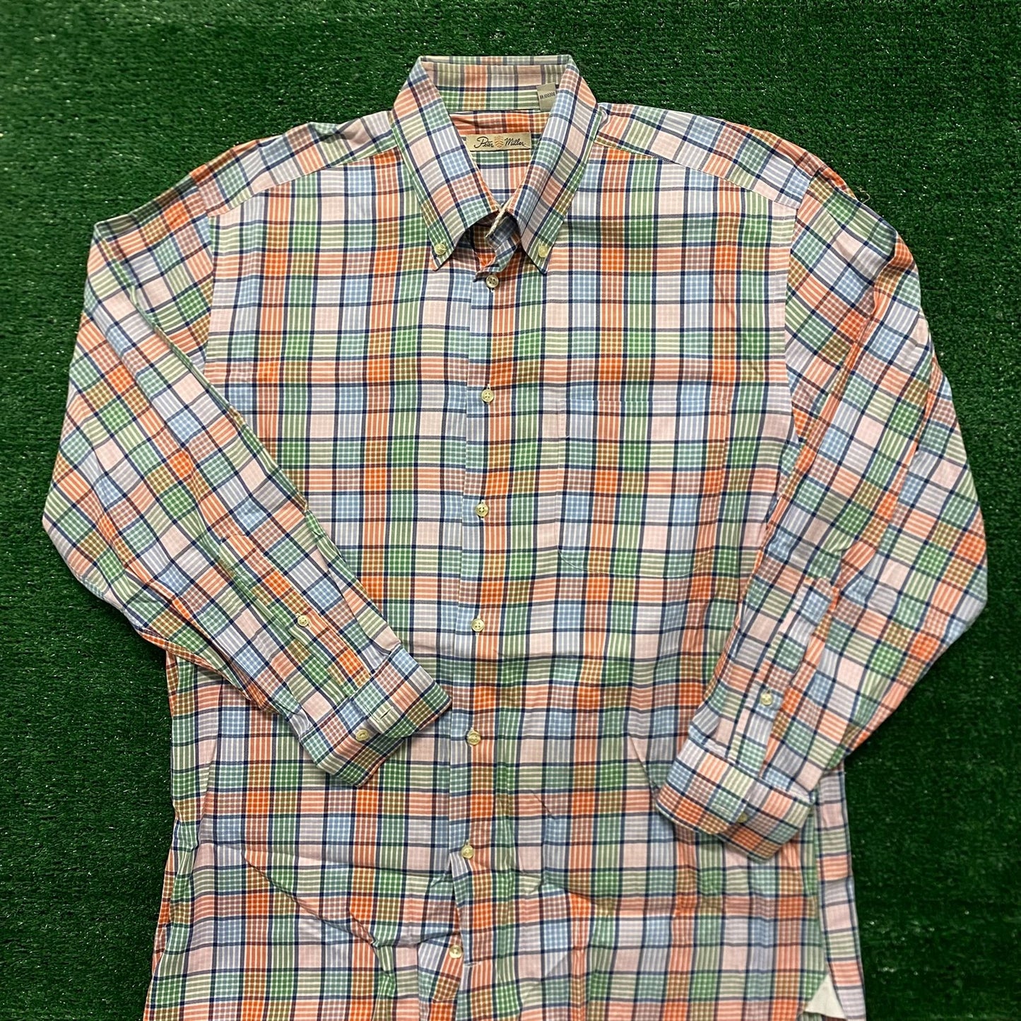 Peter Millar Plaid Casual Button Up Shirt