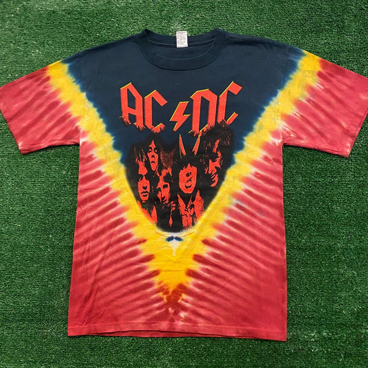 AC/DC Tie Dye Vintage Rock Band T-Shirt