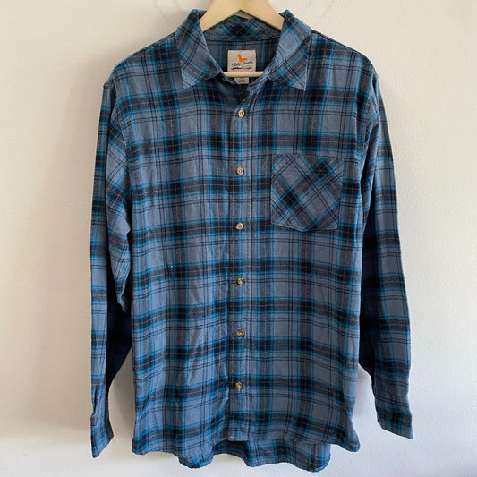 Field & Stream Blue Plaid Flannel Shirt