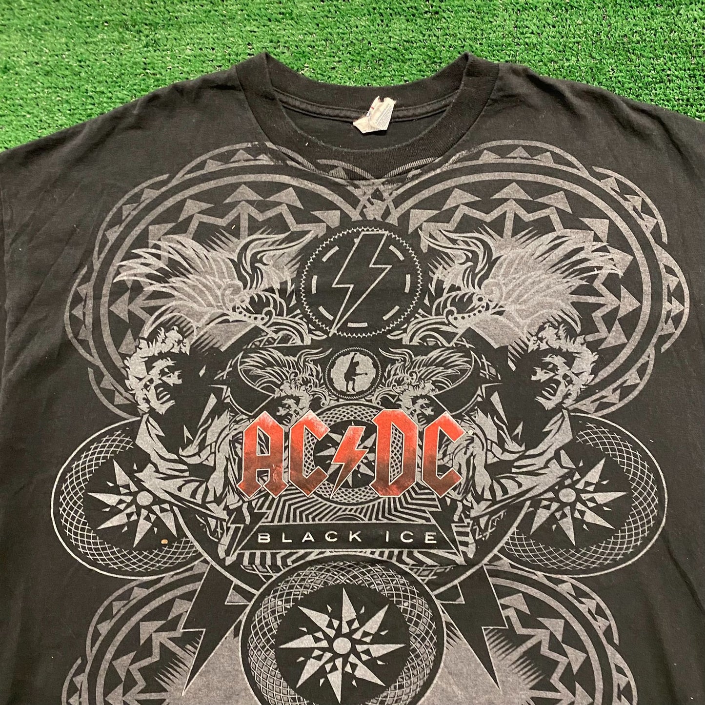 AC/DC Black Ice Vintage Rock Band T-Shirt