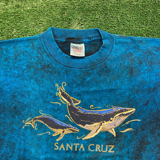 Santa Cruz Whales Vintage 90s Nature T-Shirt