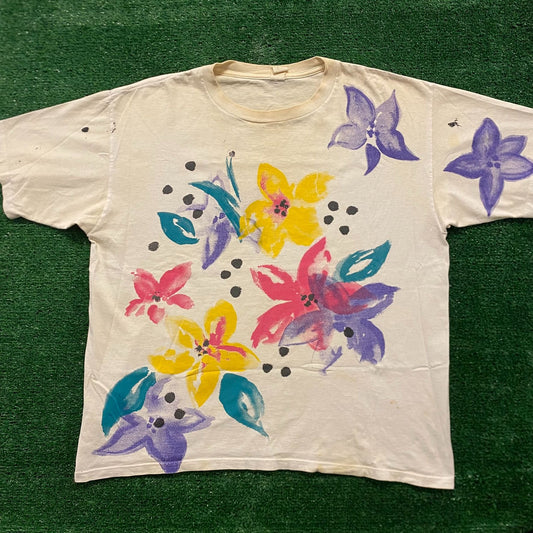 Flowers Floral Art Painting Vintage Nature T-Shirt