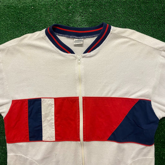 Jantzen Vintage 80s Terry Cloth Polo Shirt