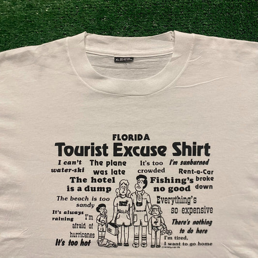 Florida Tourist Excuses Vintage 90s T-Shirt