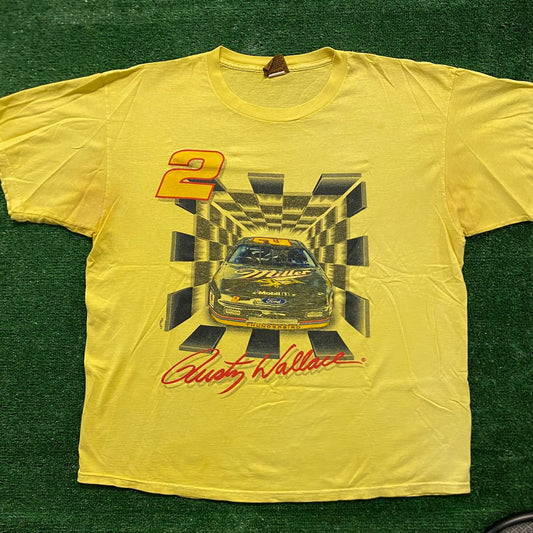 Vintage 90s Essential NASCAR Rusty Wallace Single Stitch T-Shirt