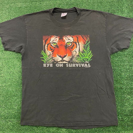 Vintage 90s Essential Tiger Animal Nature T-Shirt