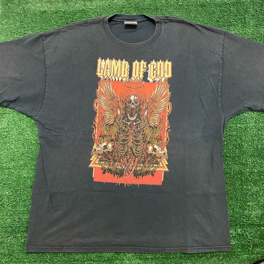 Lamb of God Skull Vintage Heavy Metal Band T-Shirt