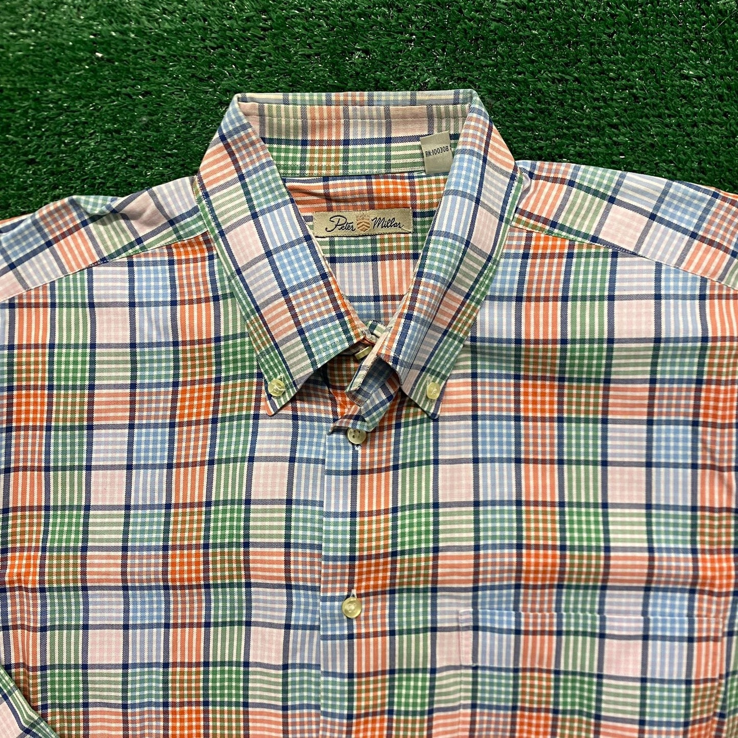 Peter Millar Plaid Casual Button Up Shirt