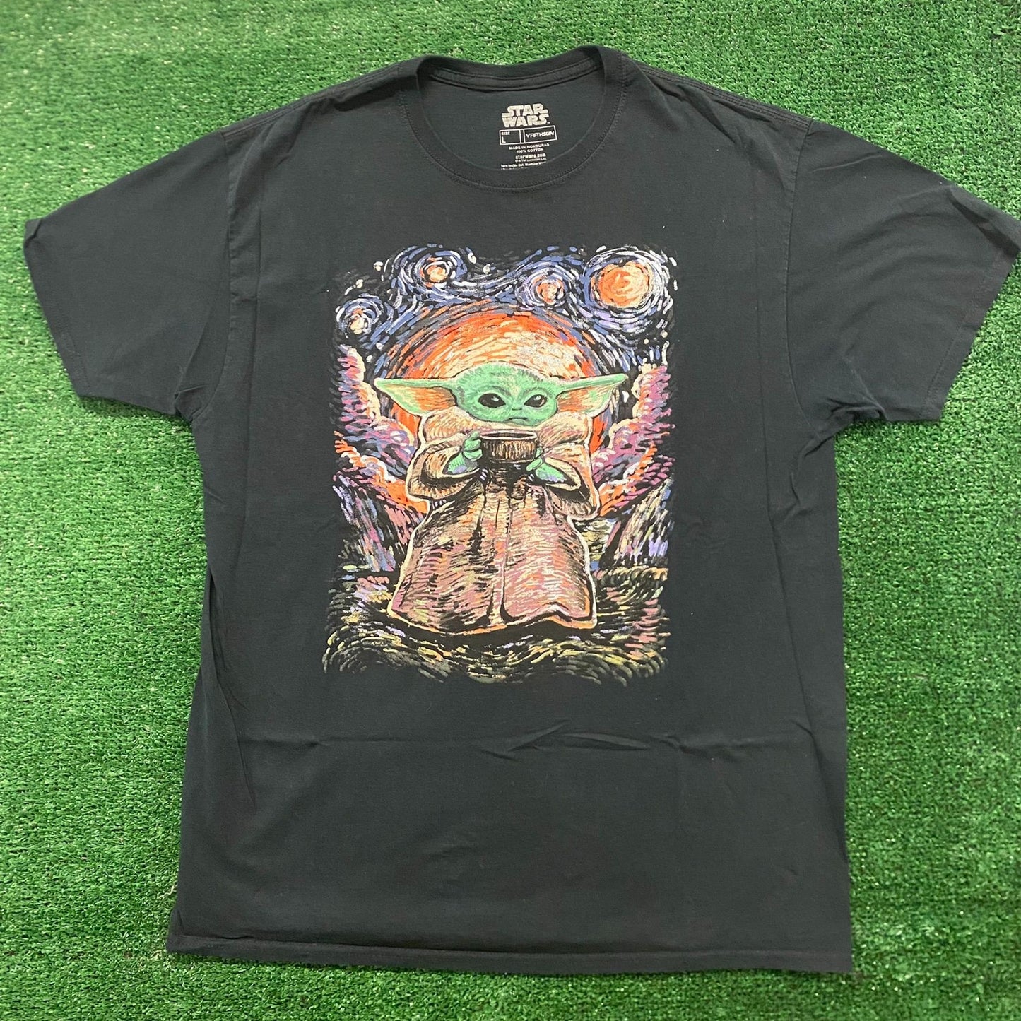 Star Wars Mandalorian Van Gogh Vintage Movie T-Shirt