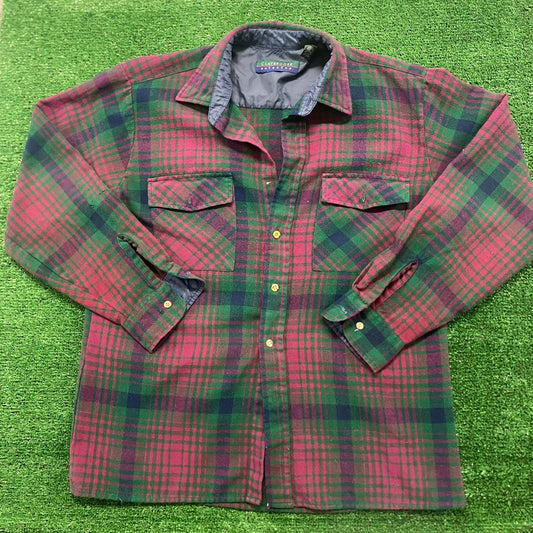 Vintage 90s Grunge Plaid Flannel Shirt