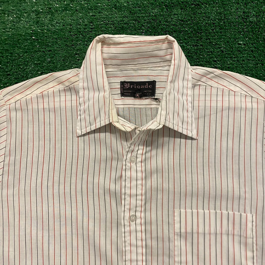 Pin Stripes Vintage Button Up Casual Shirt