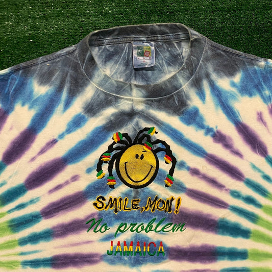 Rasta Jamaica Vintage Tie Dye Stoner T-Shirt