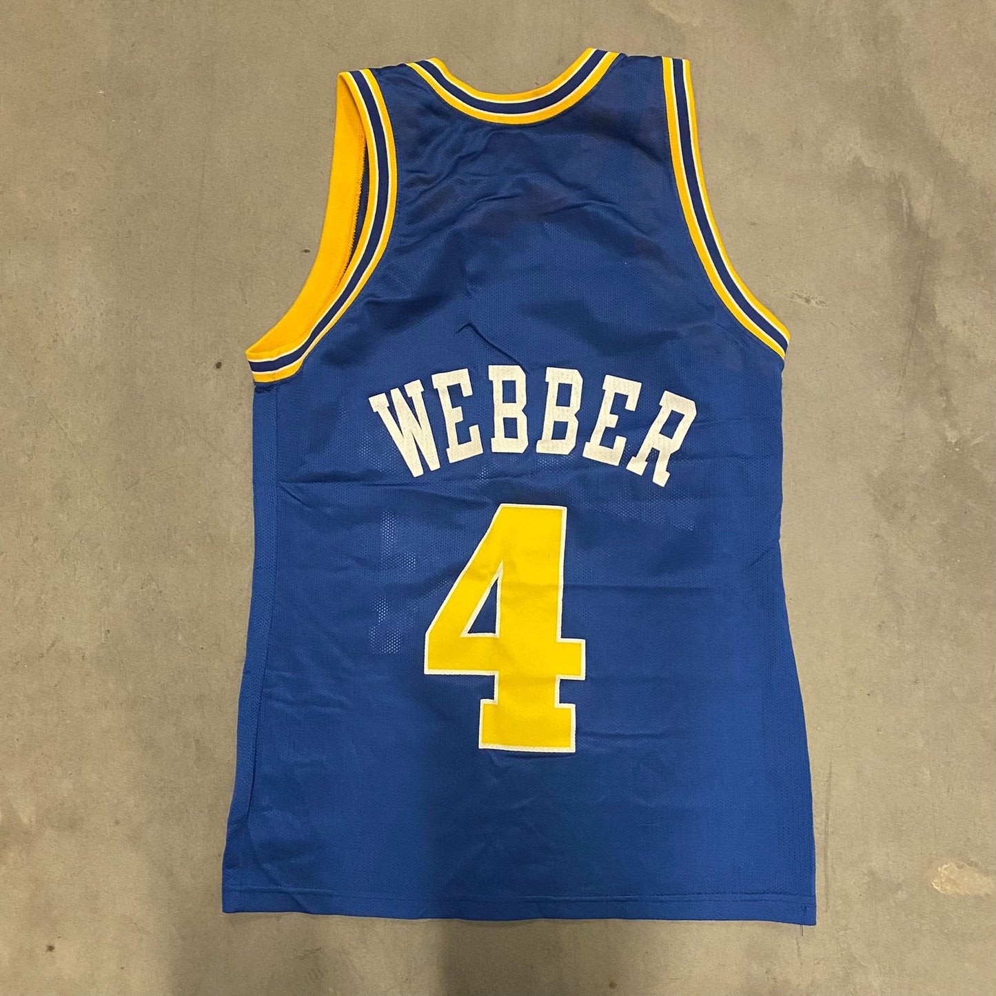Warriors Webber Vintage Basketball Jersey