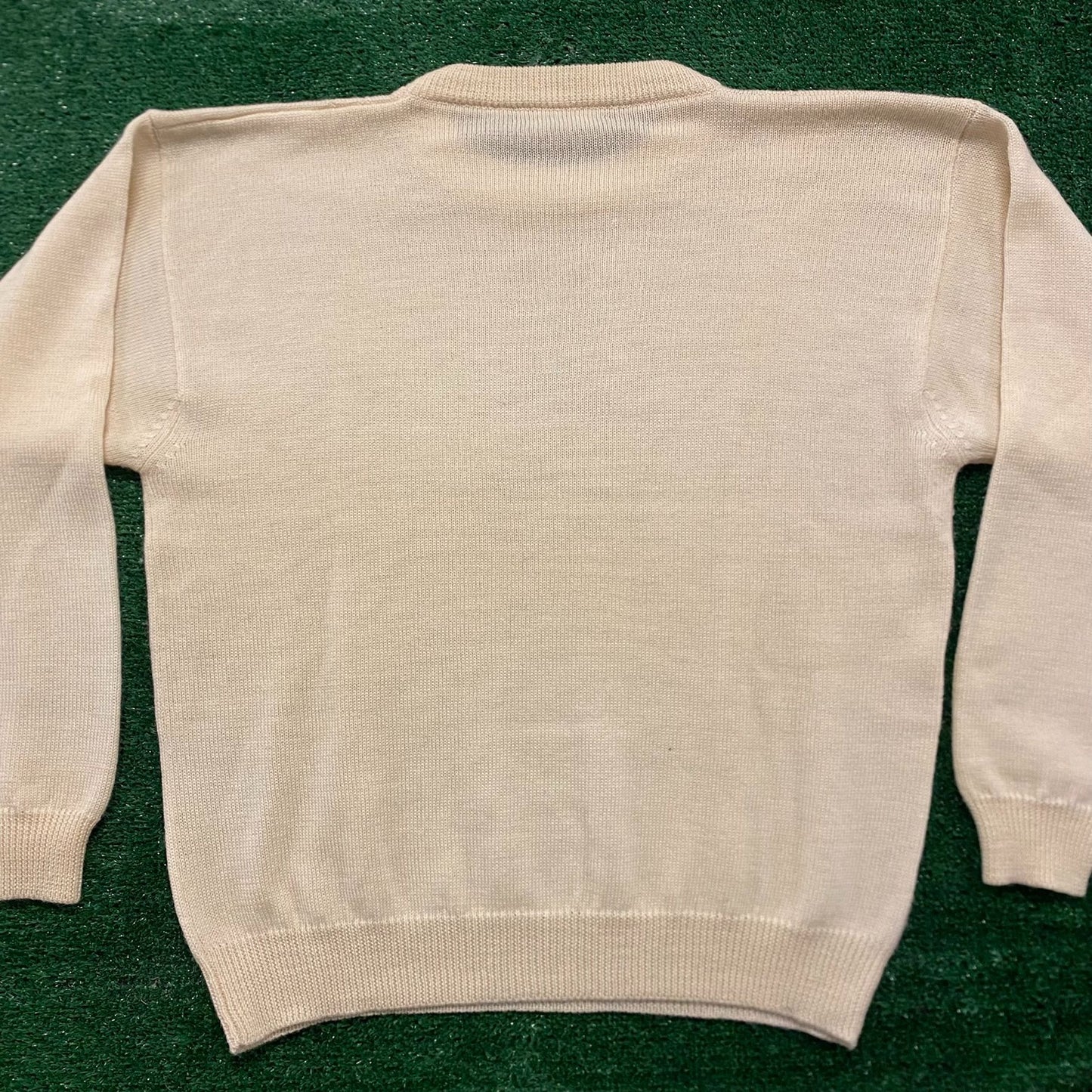 Cable Knit Vintage Crewneck Wool Sweater