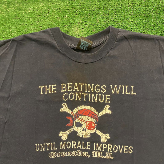 Pirate Skull Vintage 90s Punk Tourist T-Shirt