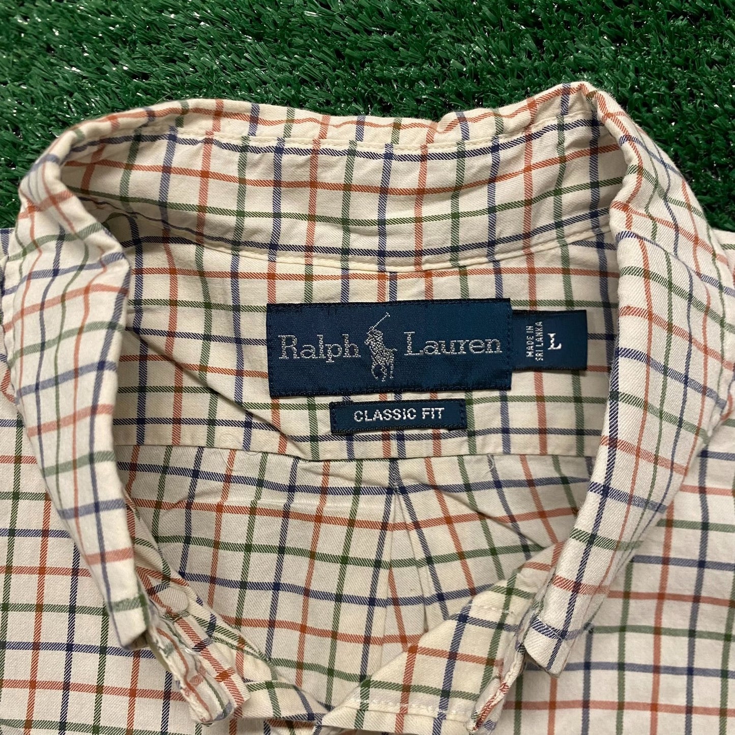 Ralph Lauren Vintage Tattersall Plaid Button Up Shirt