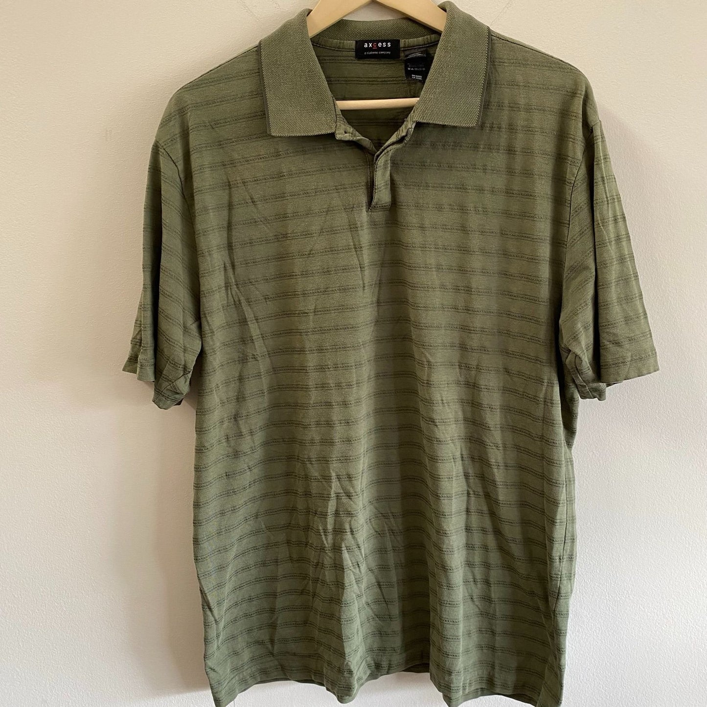 Claiborne Green Striped Polo Shirt