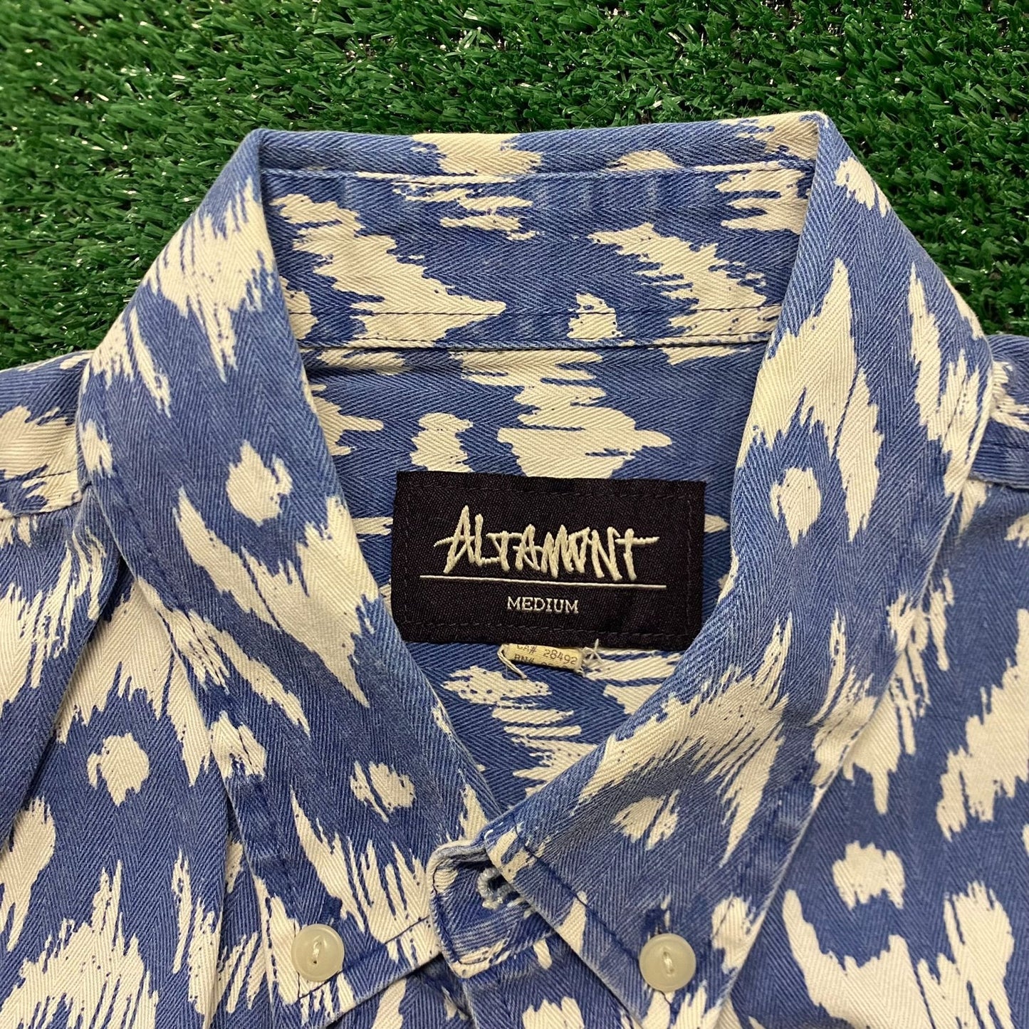 Abstract Geometric Vintage Casual Button Up Shirt