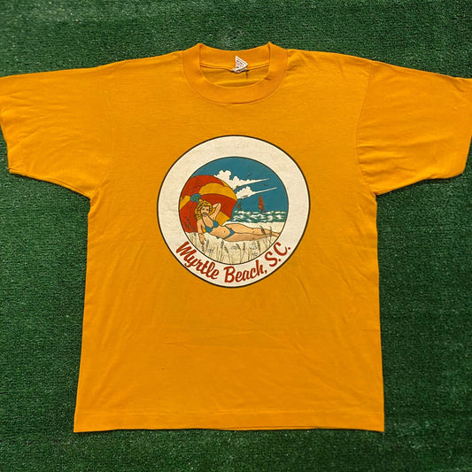 Myrtle Beach South Carolina Vintage 80s Vacation T-Shirt