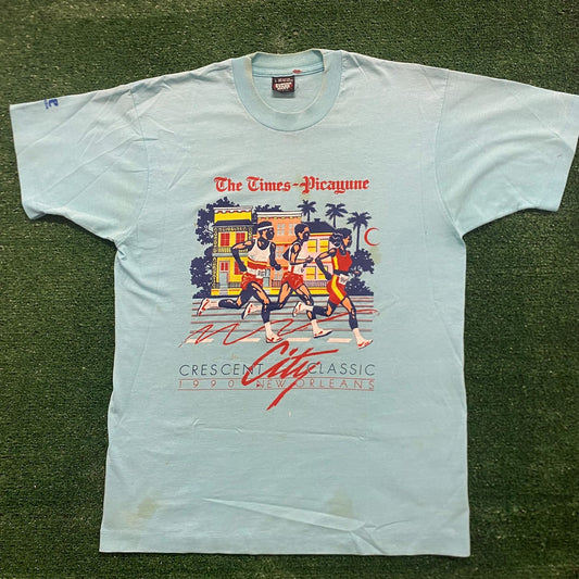 New Orleans Marathon Vintage 90s Running T-Shirt