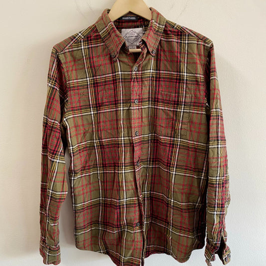 Vintage Plaid Brushed Flannel Shirt