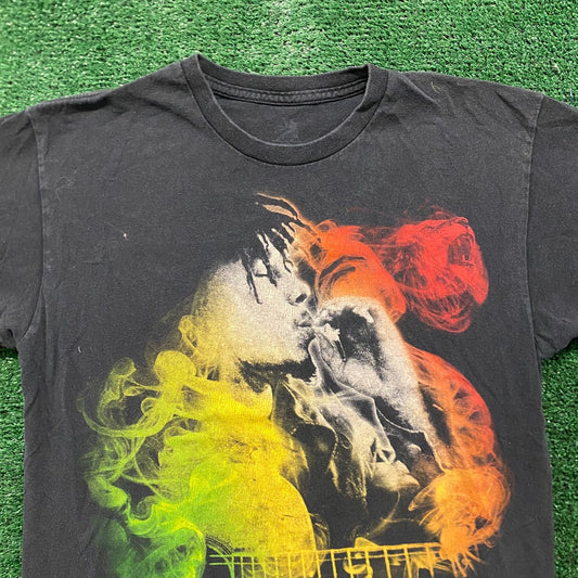 Bob Marley Smoking Vintage Rasta Stoner Band T-Shirt